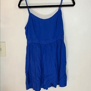 American Eagle Outfitters Blue Skater Dress Y2K Indie 00s Size M